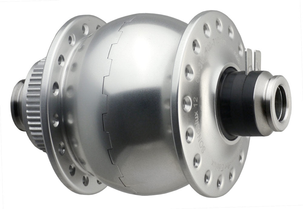 Nabendynamo-SONdelux12 Disc Center Lock - Silber eloxiert