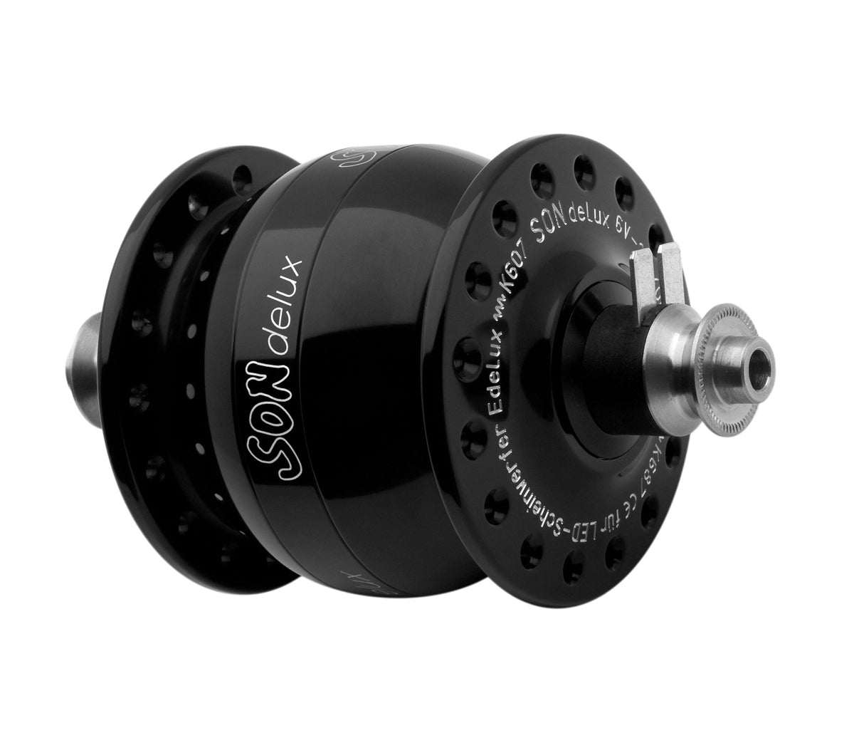 Nabendynamo-SONdelux - Schwarz eloxiert