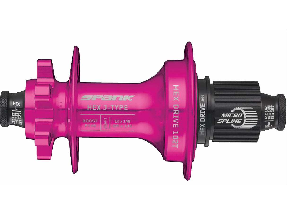 Spank HEX J-Type Boost R148 XD Hub, 102T, 32H rear hub - pink