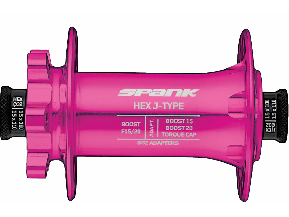 Spank HEX J-Type Boost F15/20 Hub, 32H front hub - pink