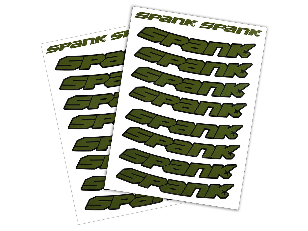 Spank Rim Stickies, Rim Decal Kits - army green