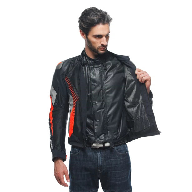 SUPER RIDER 2 Absoluteshell™ Jacke - Black/Dark-Gull-Gray/Fluo-Red