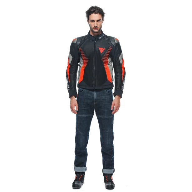 SUPER RIDER 2 Absoluteshell™ Jacke - Black/Dark-Gull-Gray/Fluo-Red