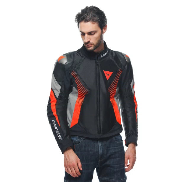 SUPER RIDER 2 Absoluteshell™ Jacke - Black/Dark-Gull-Gray/Fluo-Red