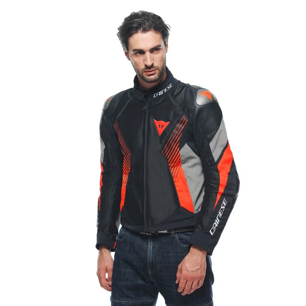 SUPER RIDER 2 Absoluteshell™ Jacke - Black/Dark-Gull-Gray/Fluo-Red