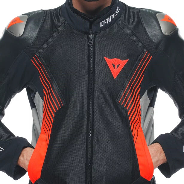 SUPER RIDER 2 Absoluteshell™ Jacke - Black/Dark-Gull-Gray/Fluo-Red