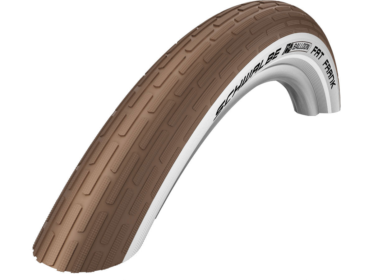 Fat Frank Drahtreifen - 26x2.35 Zoll - K-Guard - Reflexstreifen - braun/whitewall