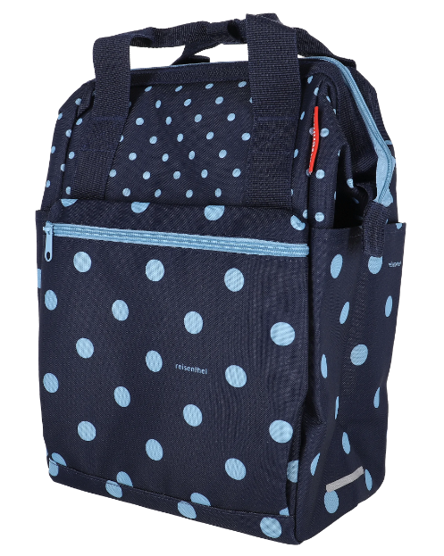 KLICKfix Gepäckträgertasche Roomy GT 12L - mixed dots blue
