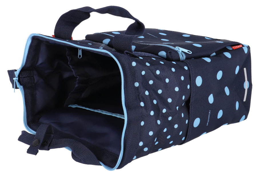 KLICKfix Gepäckträgertasche Roomy GT 12L - mixed dots blue