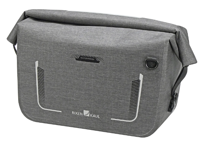 KLICKfix Lenkertasche Lightpack Max Waterproof 10L - tweed grau