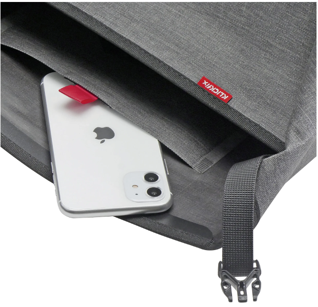 KLICKfix Lenkertasche Lightpack Max Waterproof 10L - tweed grau