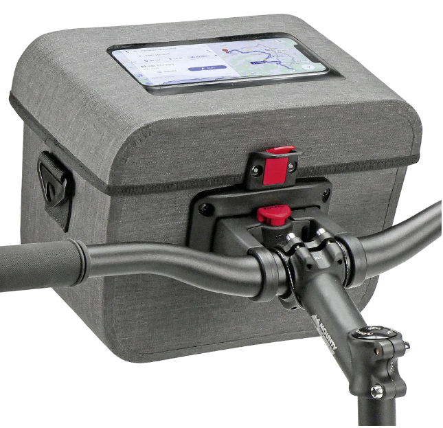 KLICKfix Lenkertasche Aventour Waterproof 5,5L - tweed grau