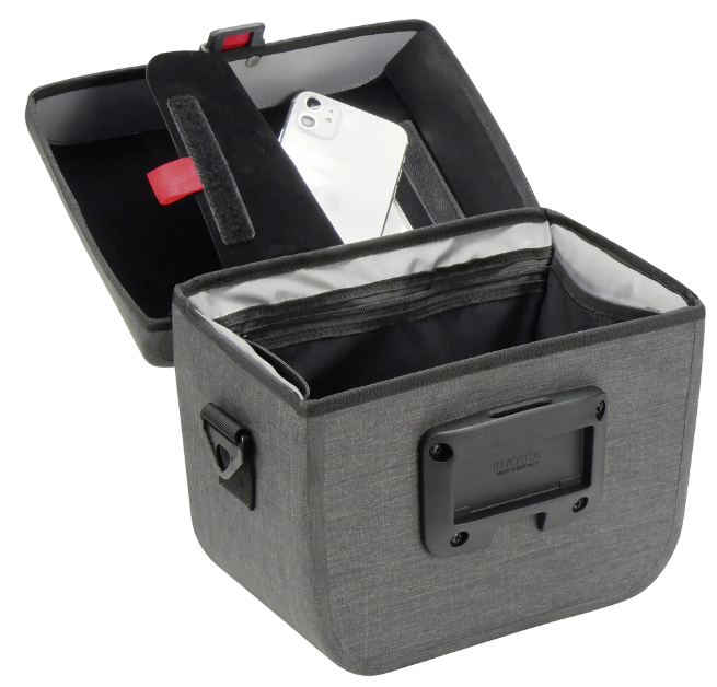 KLICKfix Lenkertasche Aventour Waterproof 5,5L - tweed grau