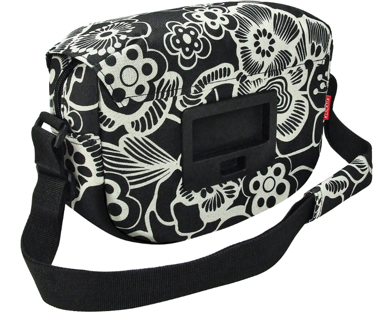 KLICKfix Schultertasche Fun Bag 4L - fleur/schwarz