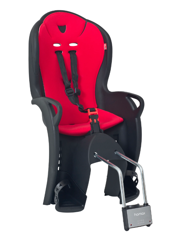 Kiss Kindersitz für Rahmenrohr - schwarz/rot
