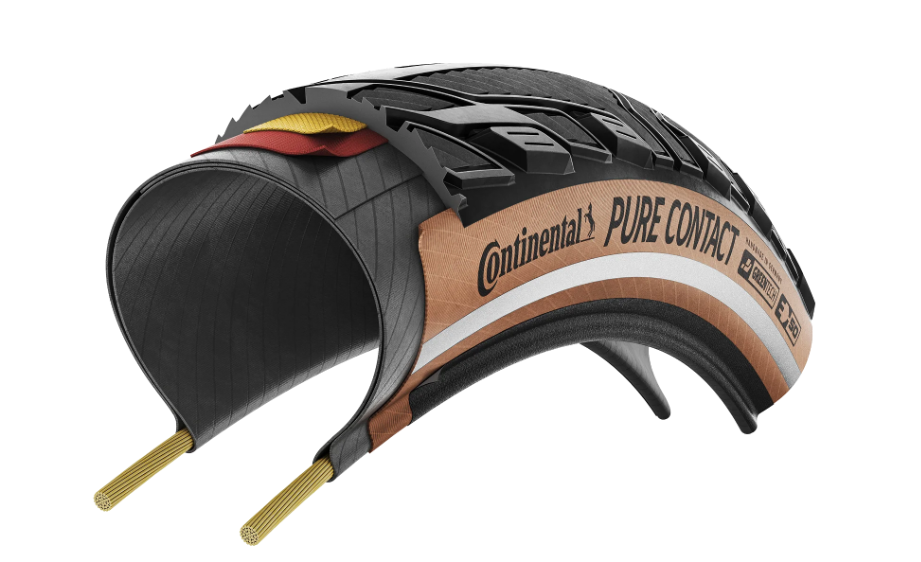 Pure Contact, Faltreifen 27.5",  E-50 - schwarz/coffee-reflex