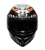 K1 S Casco E2206 - LYZARD Negro Mate/Gris/Rojo