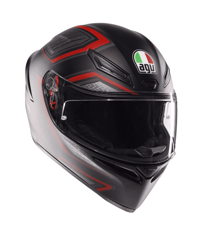 K1 S Casco E2206 - SLING Negro Mate/Rojo
