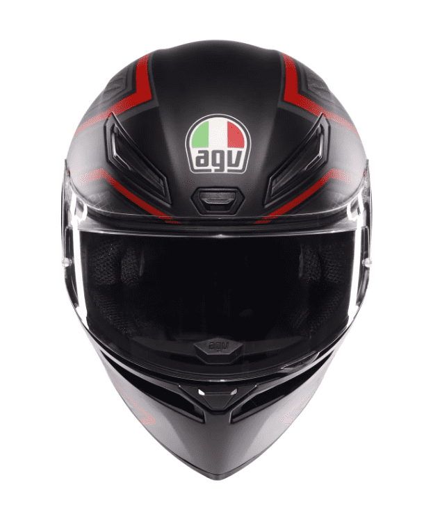 K1 S Casco E2206 - SLING Negro Mate/Rojo