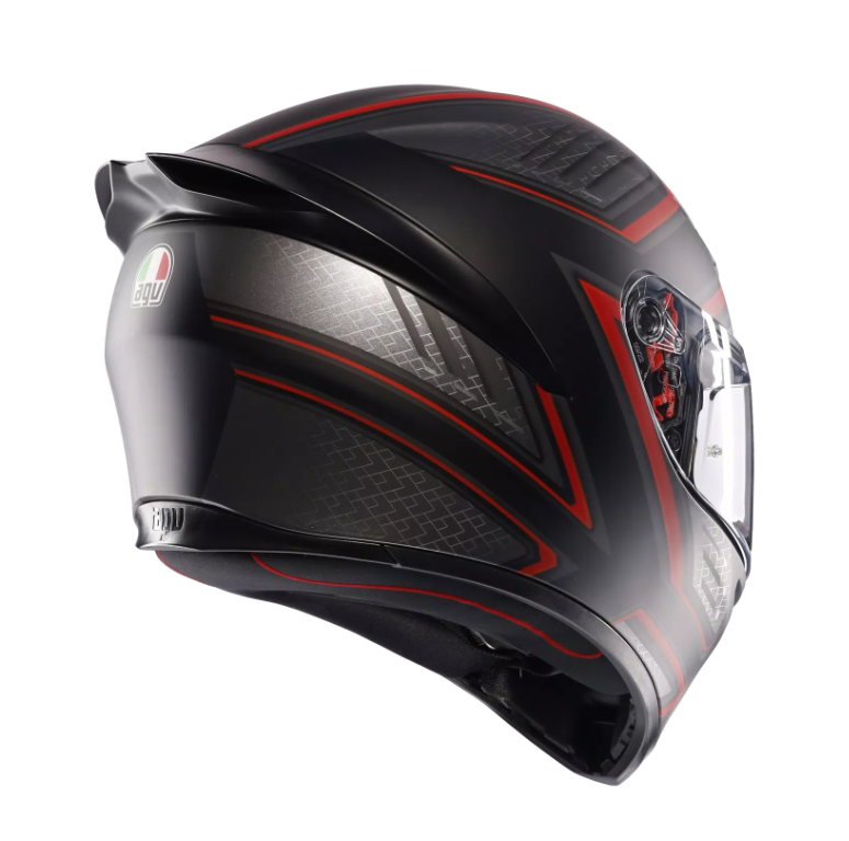 K1 S Casco E2206 - SLING Negro Mate/Rojo