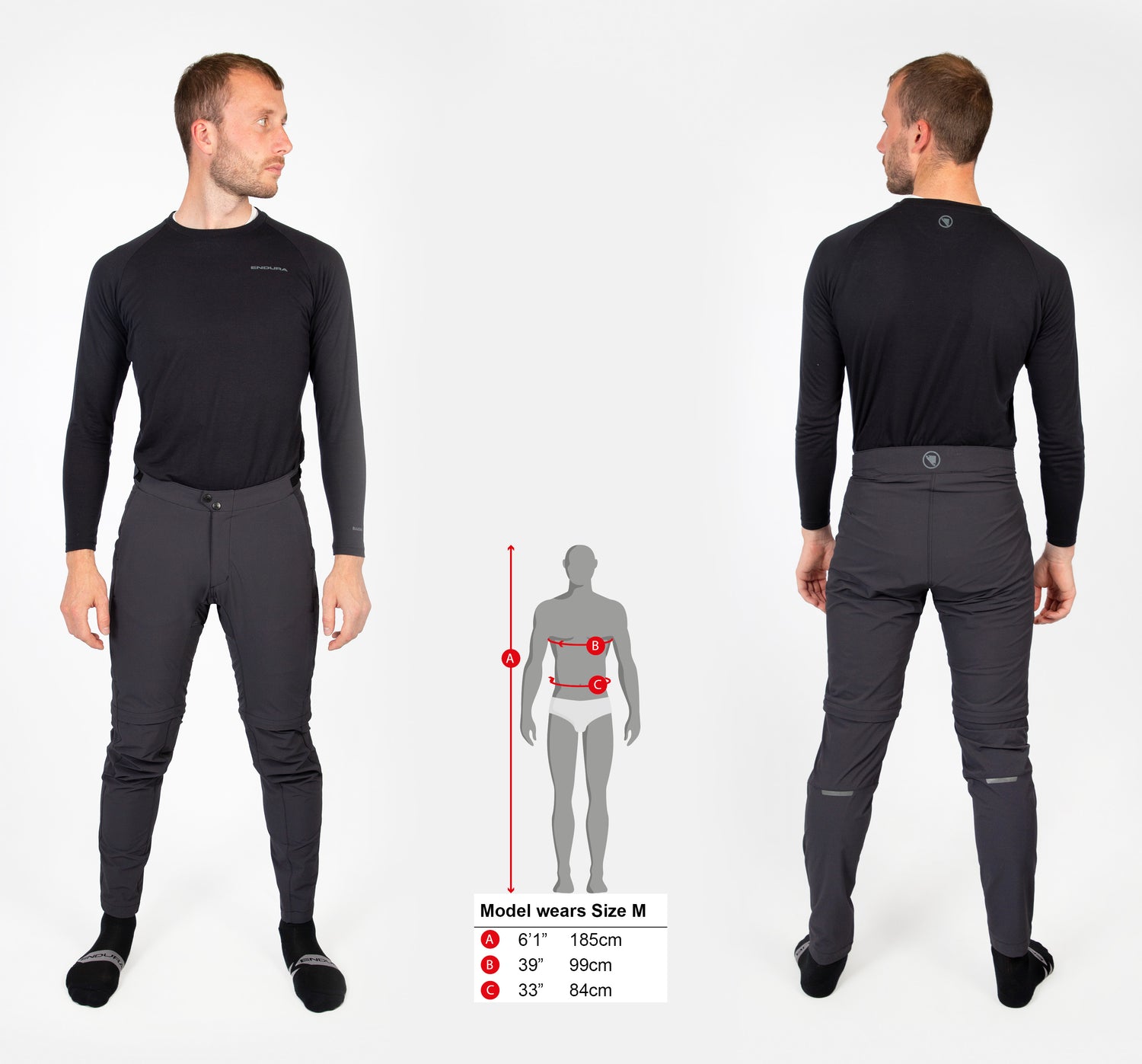 GV500 Zip-off Hose - Schwarz