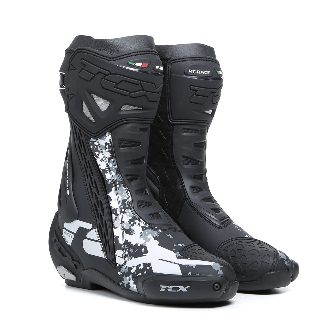 Stiefel RT-Race NBGR schwarz-weiss-grau