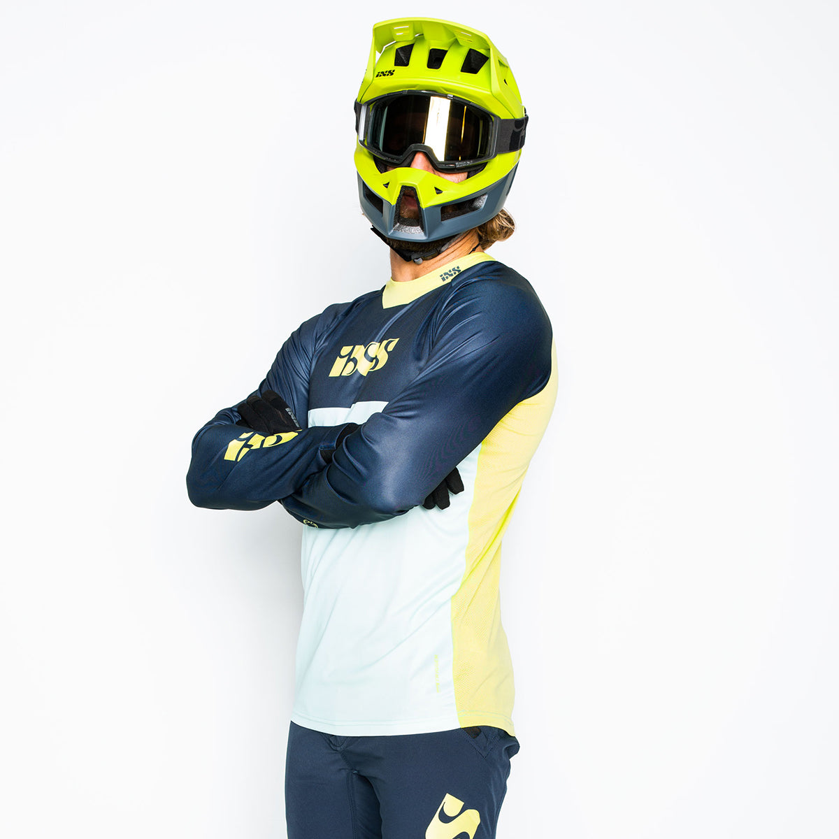 Trigger X Langarm Trikot - Blau/Gelb