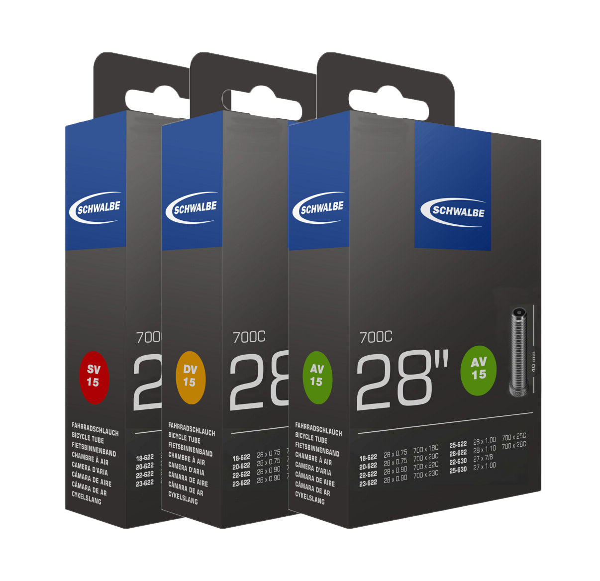 Schlauch 15 für 28 Zoll - 40 mm