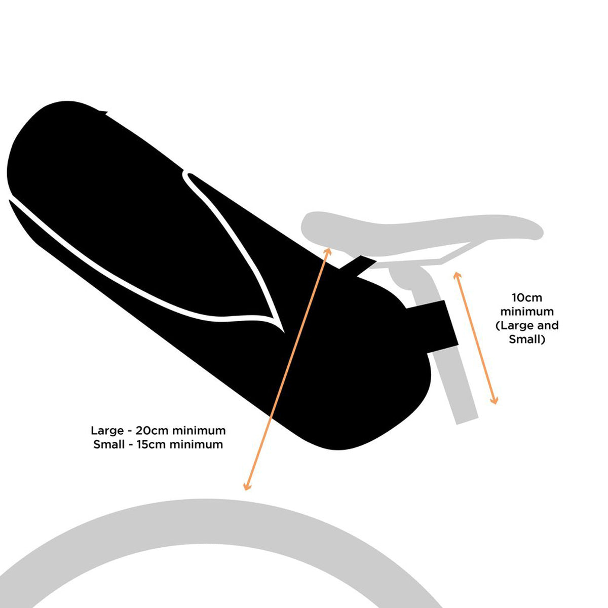 Satteltasche mit Drybag - 14 L - schwarz