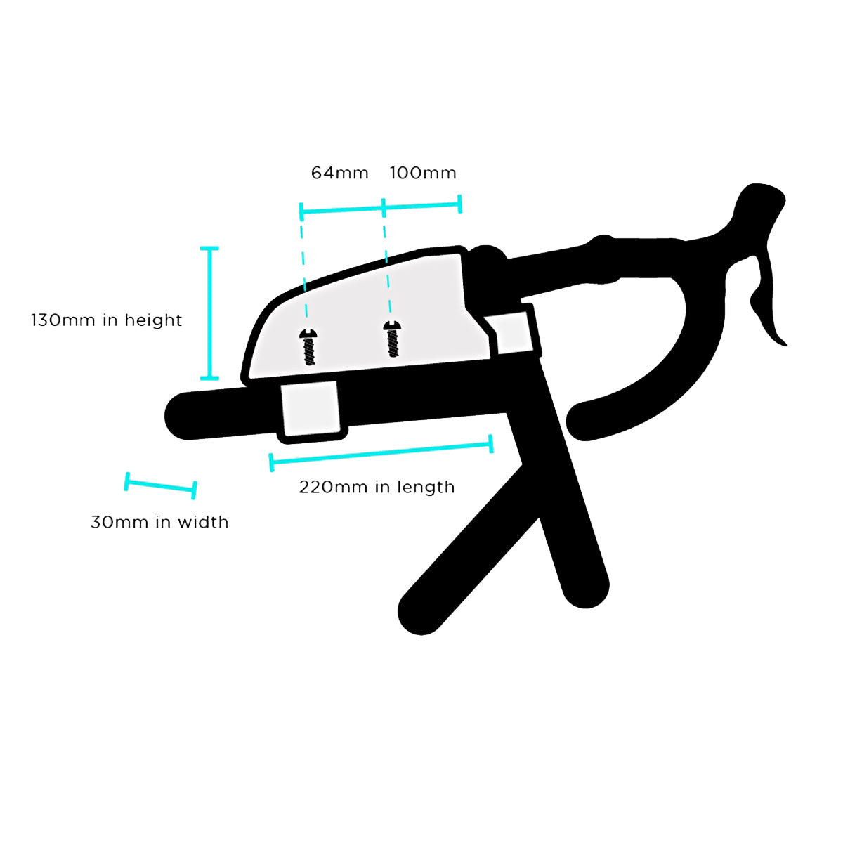 Bolt-On Oberrohrtasche - Schwarz