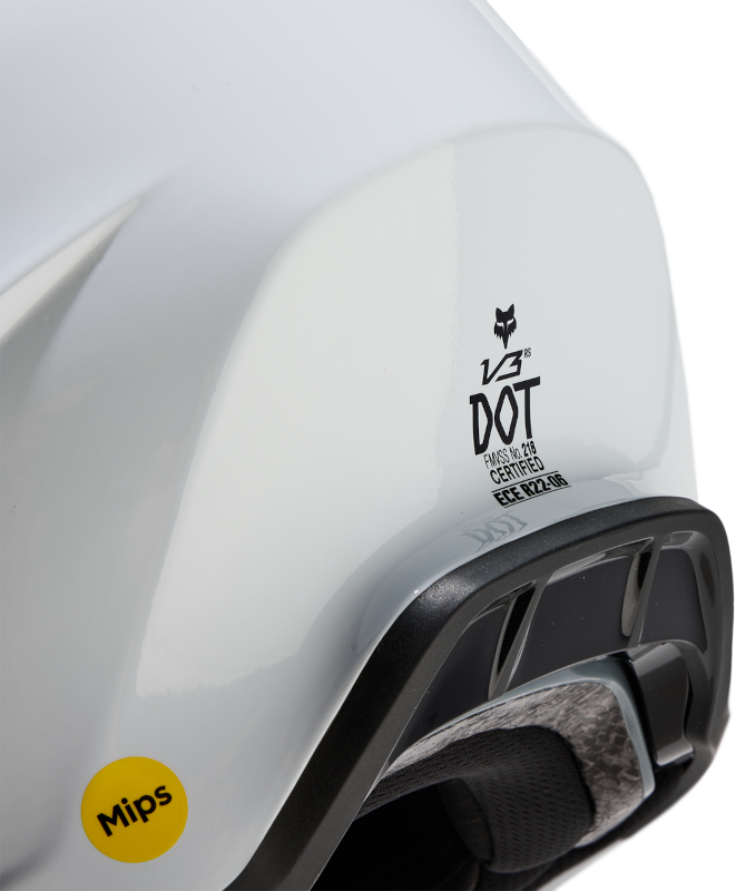 V3 RS Carbon Solid Helmet - White