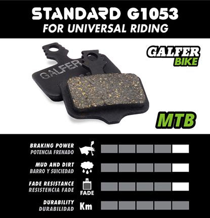 Standard Bremsbeläge für Hayes Dominion - Schwarz