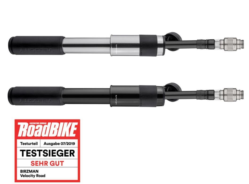 Velocity Road Mini Pumpe, 160PSI, threaded valve head, black