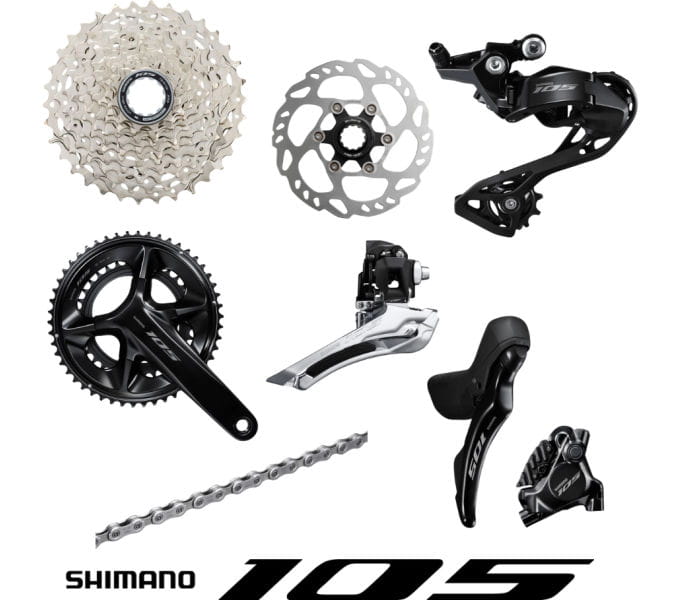 105 Komplettgruppe, 12-fach - 52-36 Zähne Shimano
