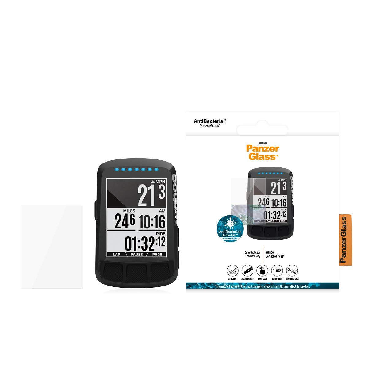 Wahoo Elemnt Bolt Stealth AntiGlare antibakteriell