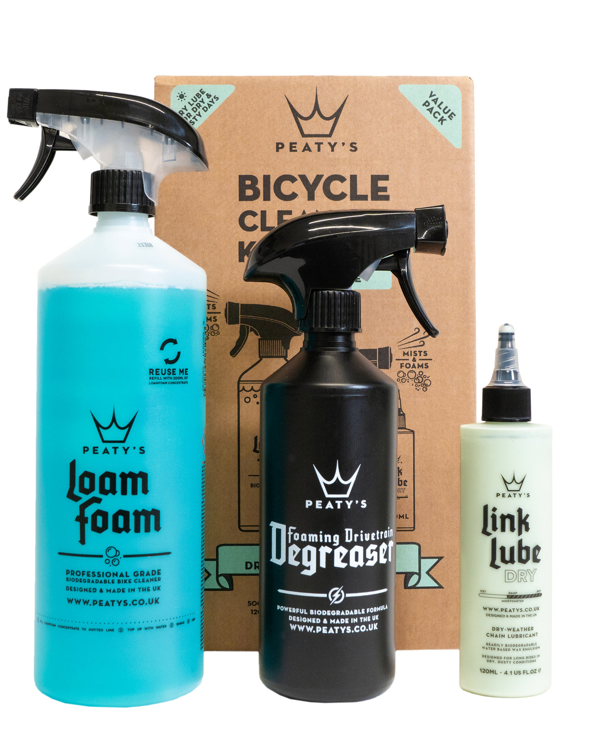 Bicycle Cleaning Kit - Wash Degrease Dry Lube