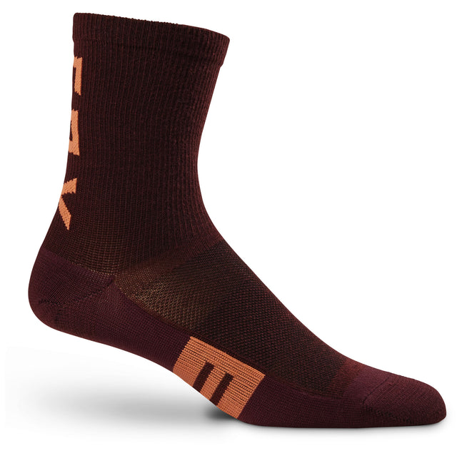 Womens 6'' Flexair Merino Sock - dark maroon