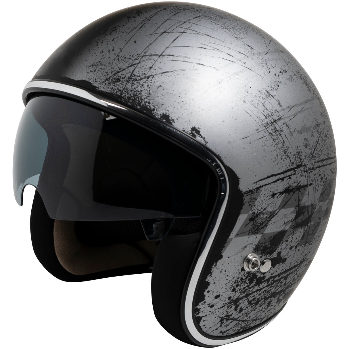 Casque jet iXS77 2.5 mat argent-noir