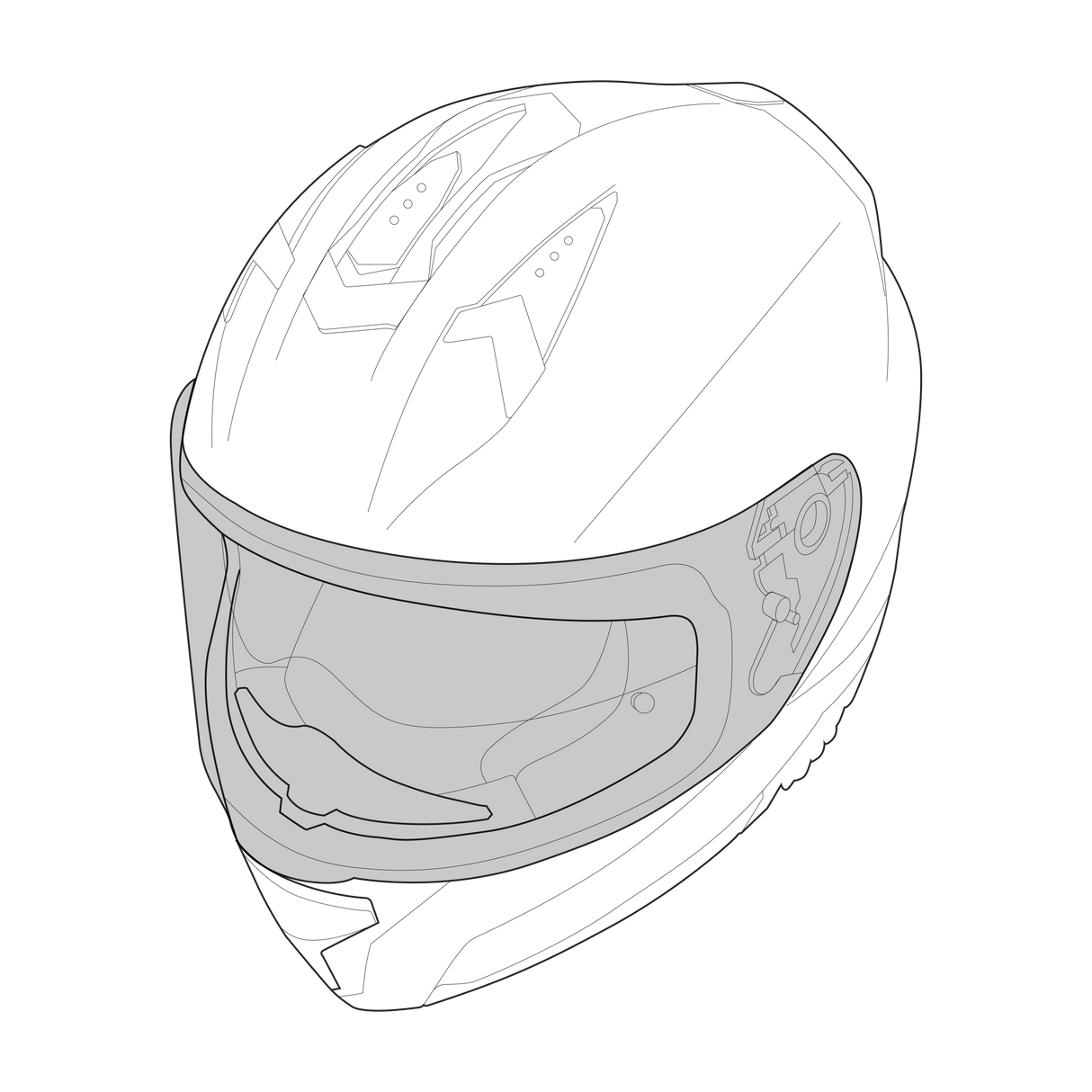 Visier Pinlock iXS209 klar