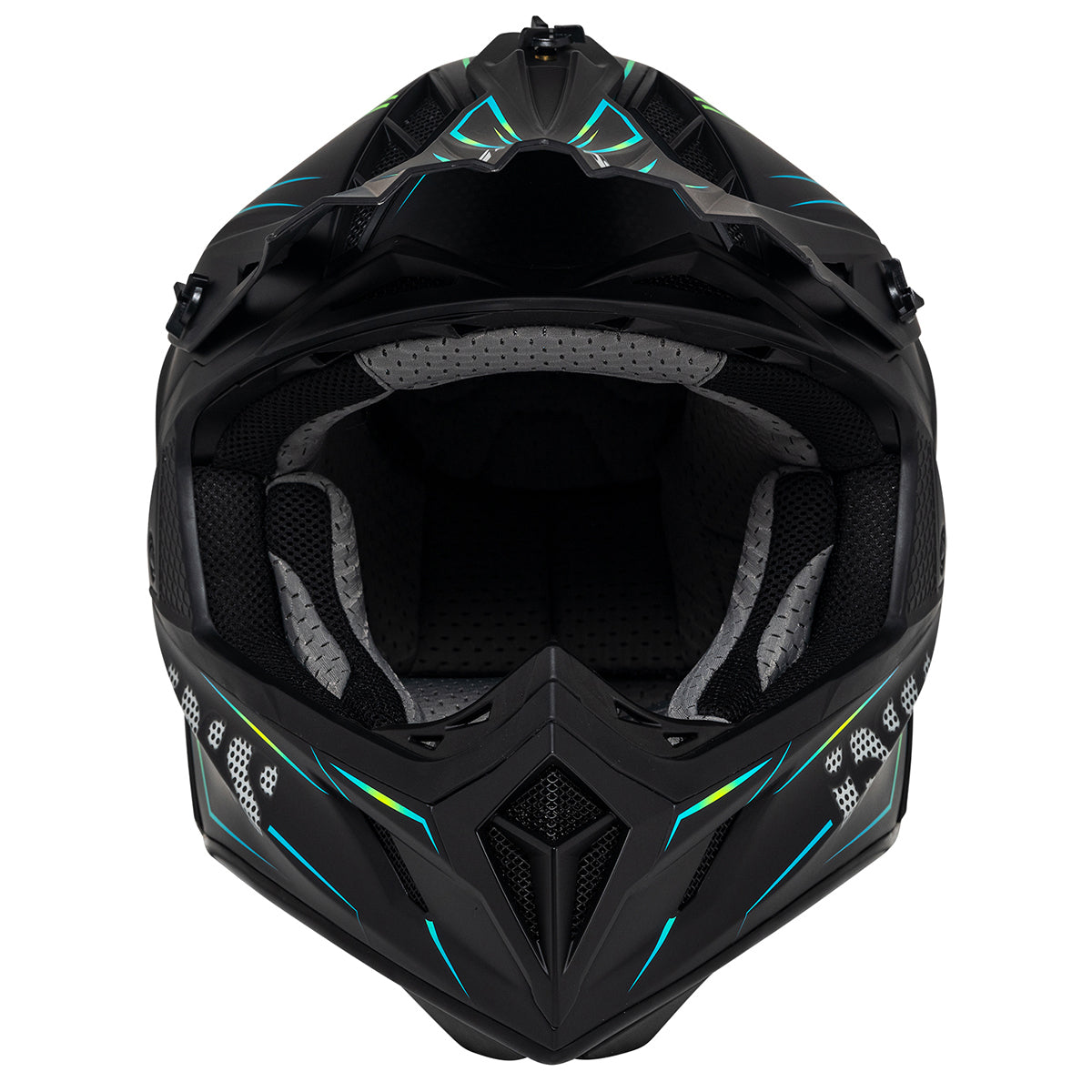 Motocross Helm iXS189FG 2.0 schwarz matt-gelb neon