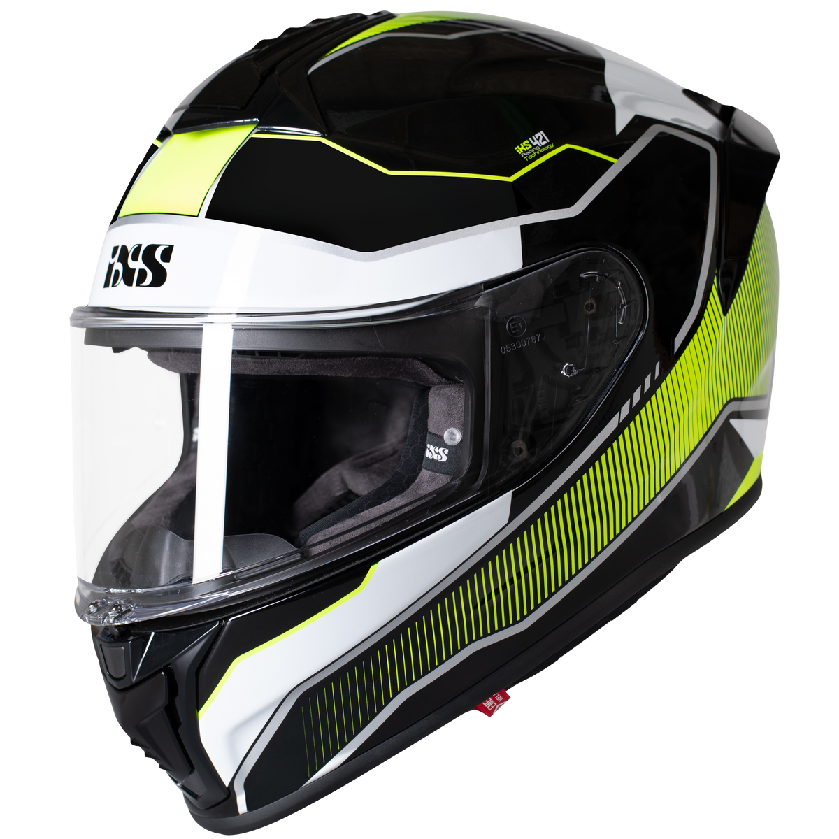 Integralhelm iXS421 FG 2.1 schwarz-weiss-gelb fluo