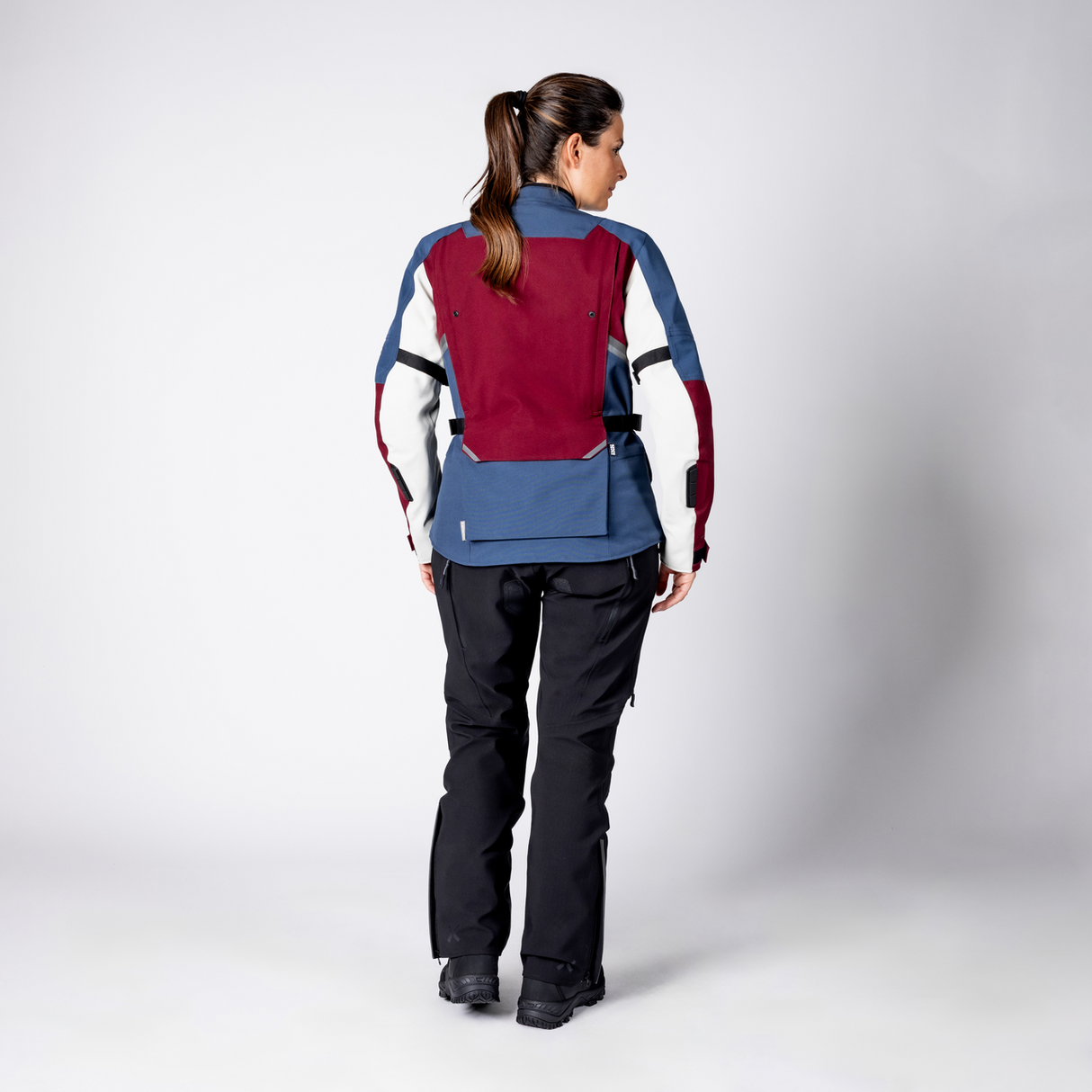 Damen Tourster-STX 1.0 Laminatjacke - weinrot-blau-cool grey