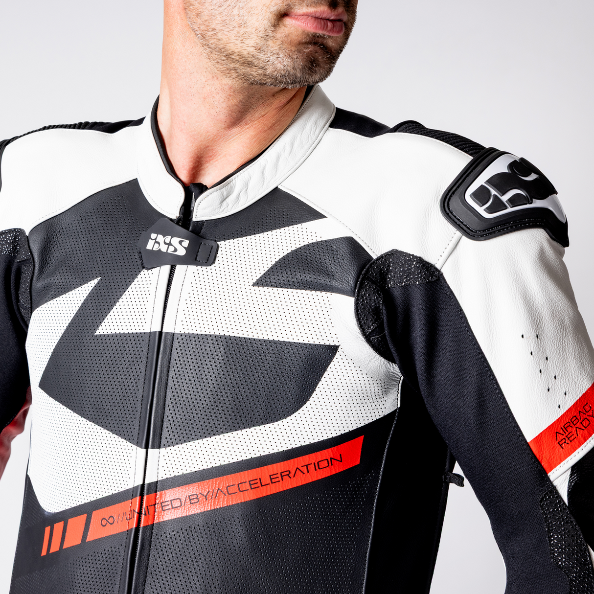 iXS-Ace 1.0 Lederkombi Einteiler - schwarz-weiss-rot-04