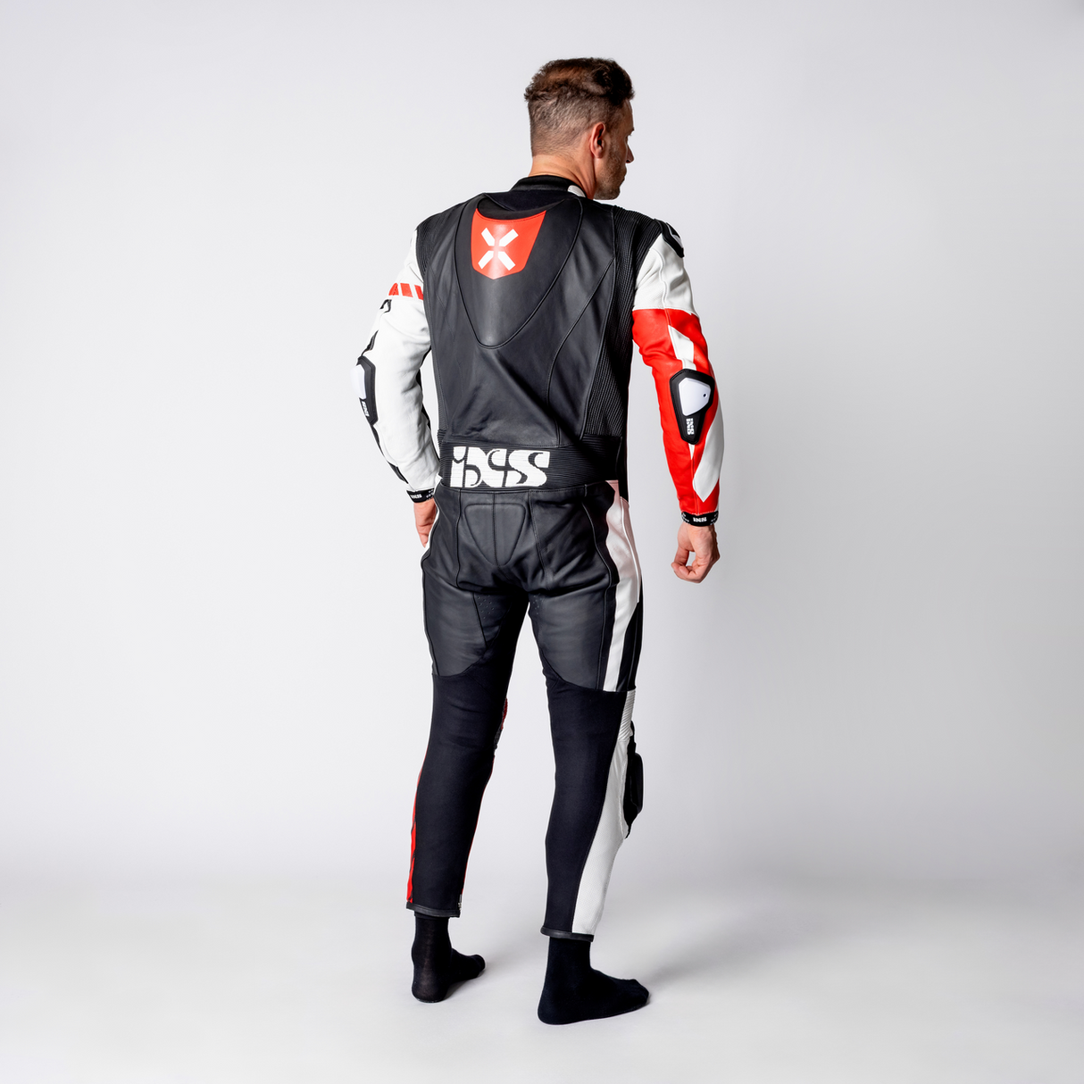 iXS-Ace 1.0 Lederkombi Einteiler - schwarz-weiss-rot-16