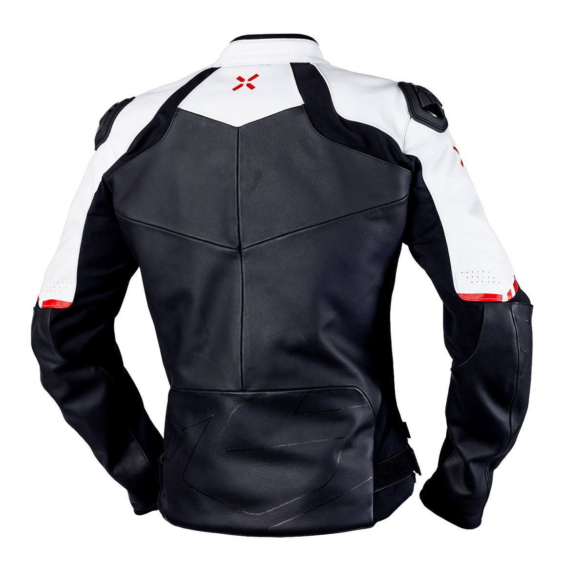 Ace 1.0 Lederjacke - schwarz-weiss-rot iXS
