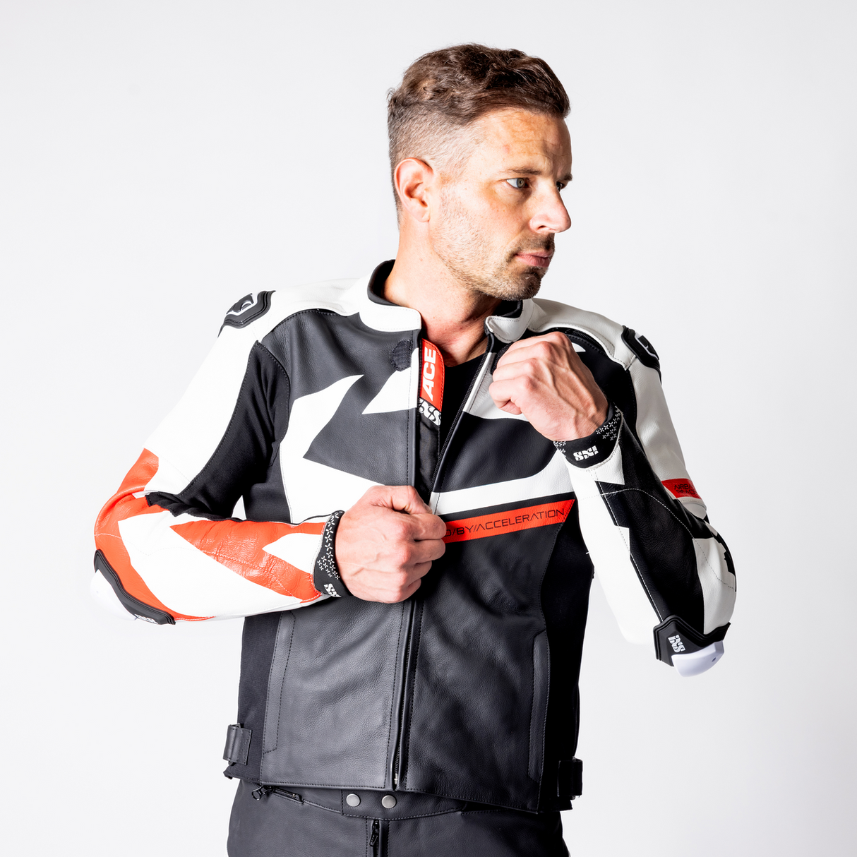iXS-Ace 1.0 Lederkombi Zweiteiler - schwarz-weiss-rot-12
