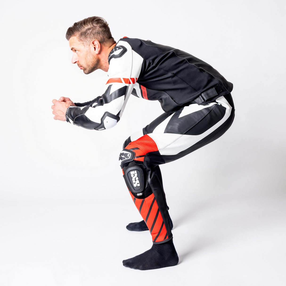 iXS-Ace 1.0 Lederkombi Zweiteiler - schwarz-weiss-rot-39