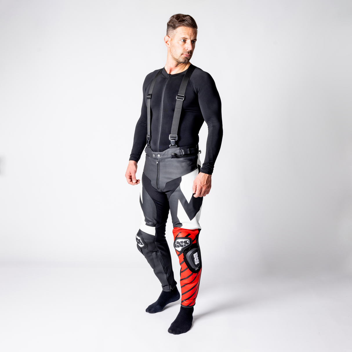 iXS-Ace 1.0 Lederkombi Zweiteiler - schwarz-weiss-rot-42