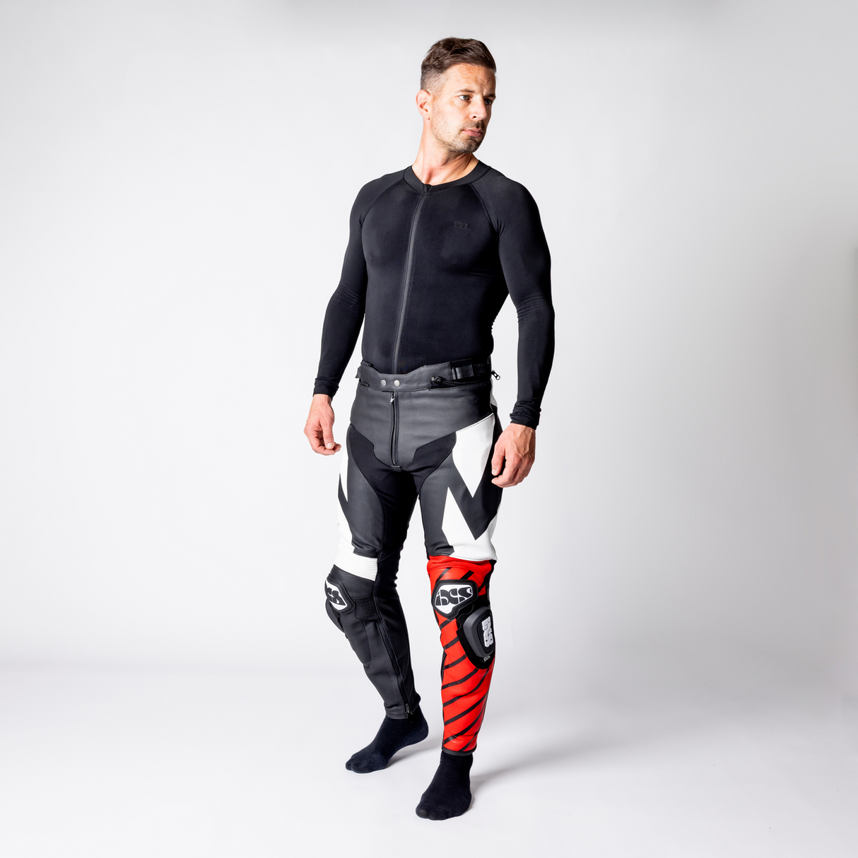 iXS-Ace 1.0 Lederkombi Zweiteiler - schwarz-weiss-rot-43