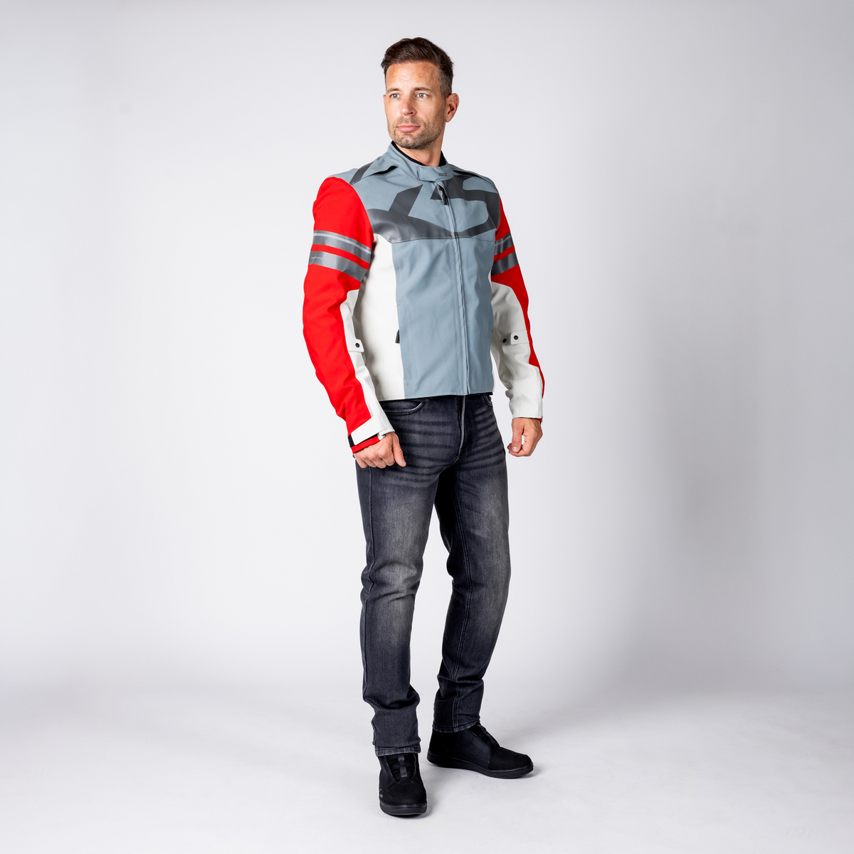 Rapid-STX 2.2 Laminatjacke - blau grau-rot iXS